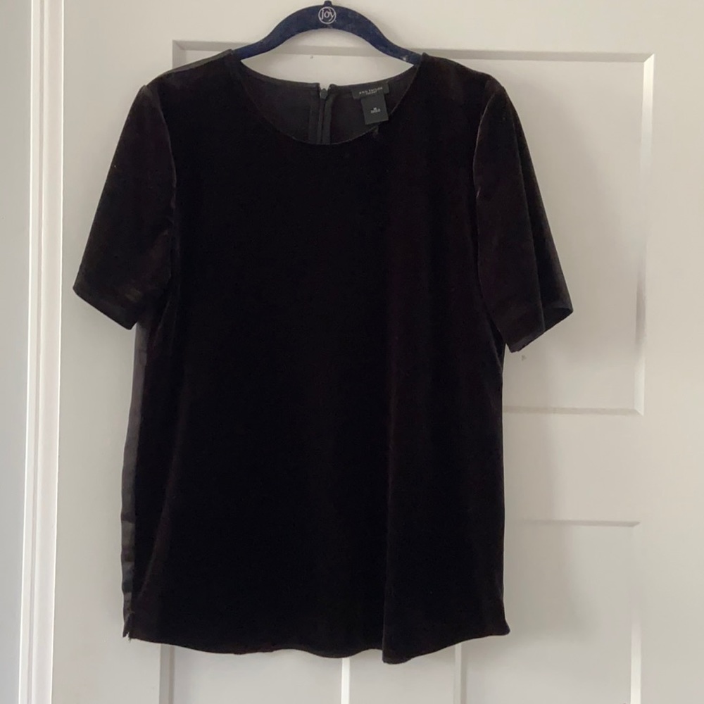 Ann Taylor Factory velvet t-shirt blouse - M
